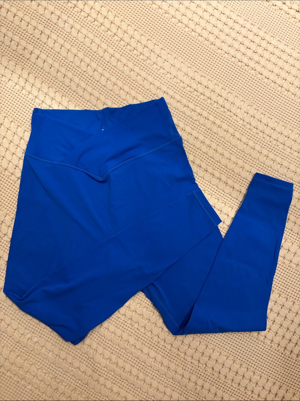 BuffBunny Royal Blue High-Waist Cross Leggings Sz L like new